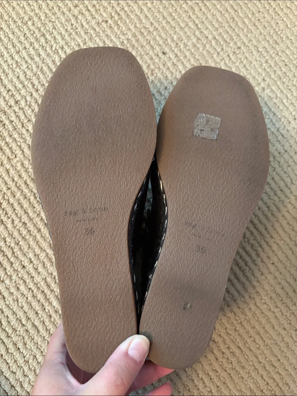rag & bone Leather Espadrille Wedges